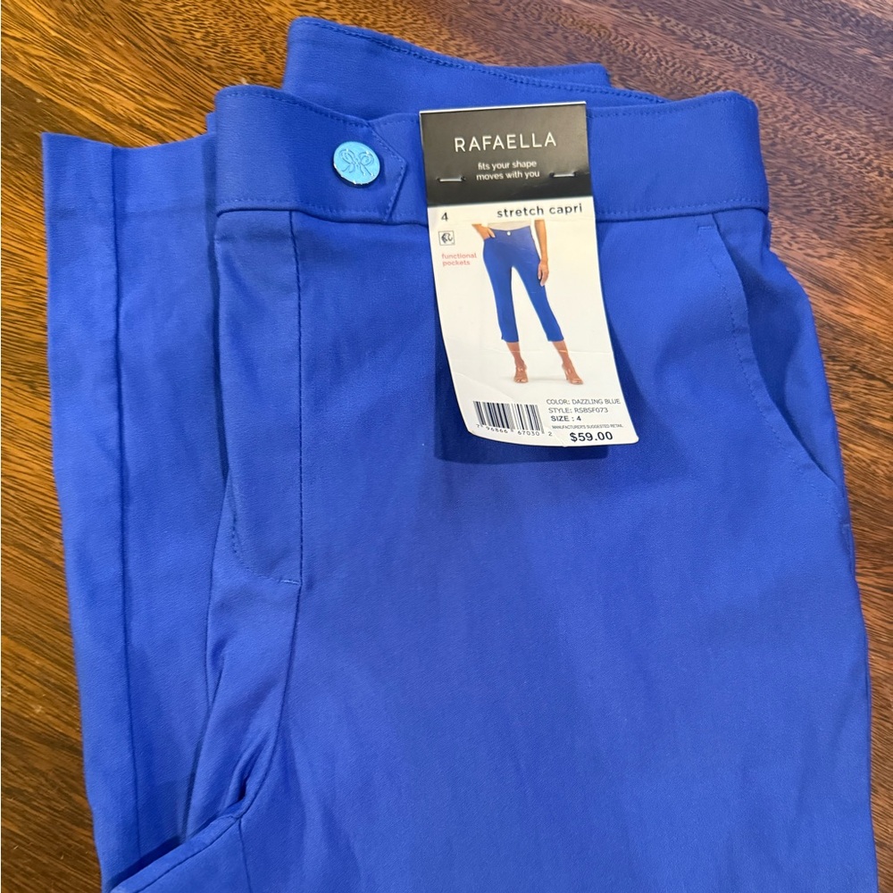 Rafaella Cobalt Blue Stretch Capris